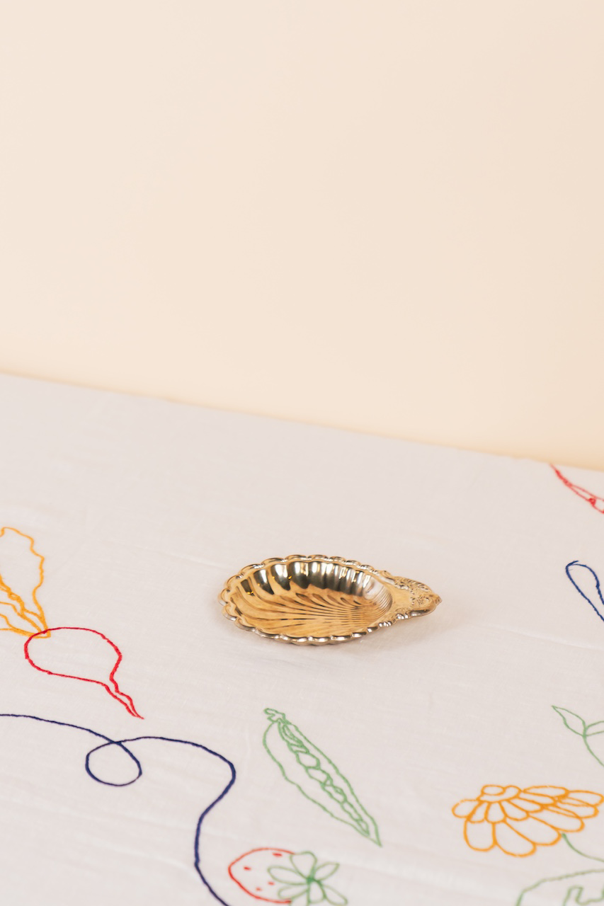 Vintage Silver Clam Shell Serving Dish