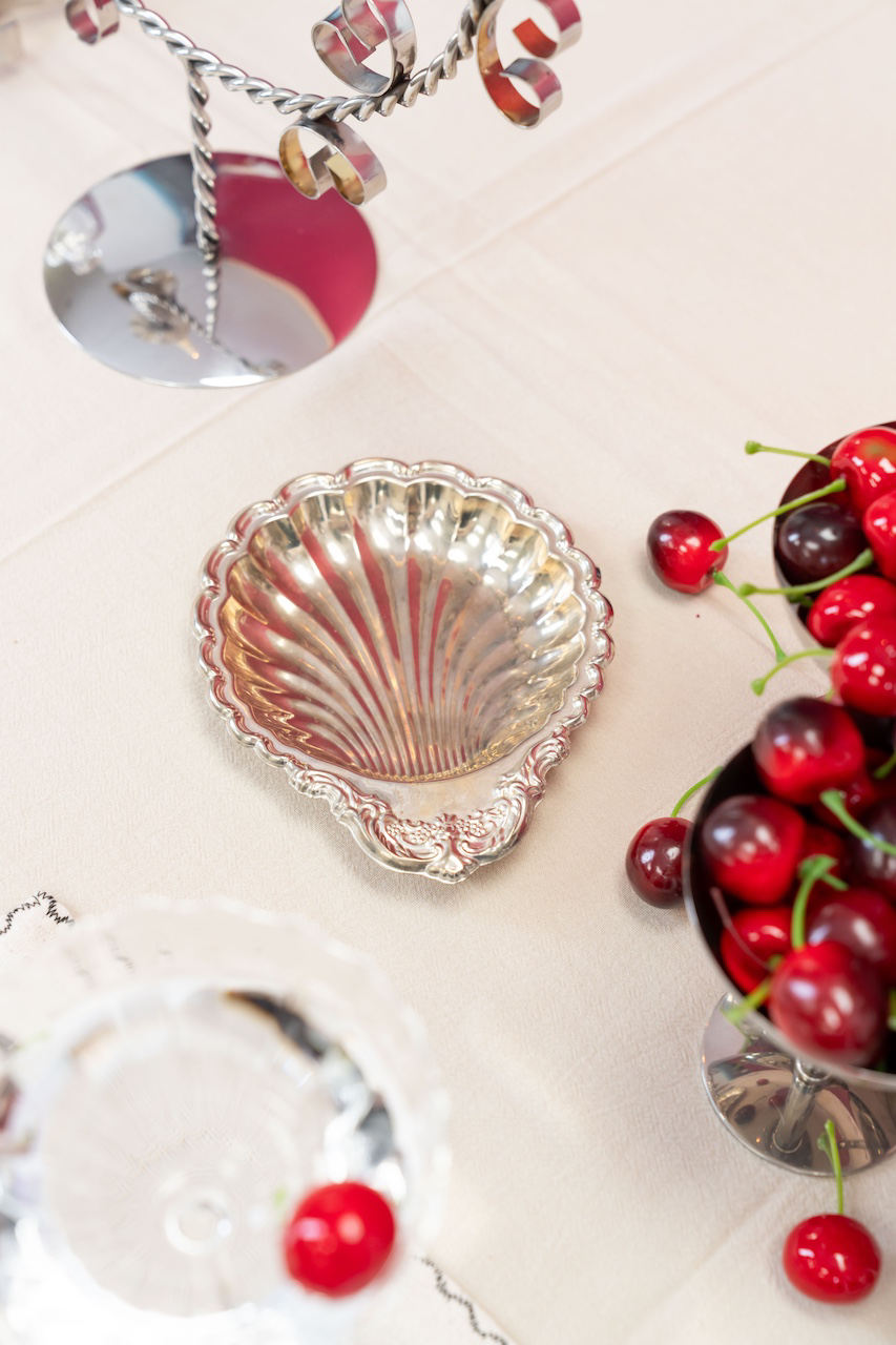 Vintage Silver Clam Shell Serving Dish