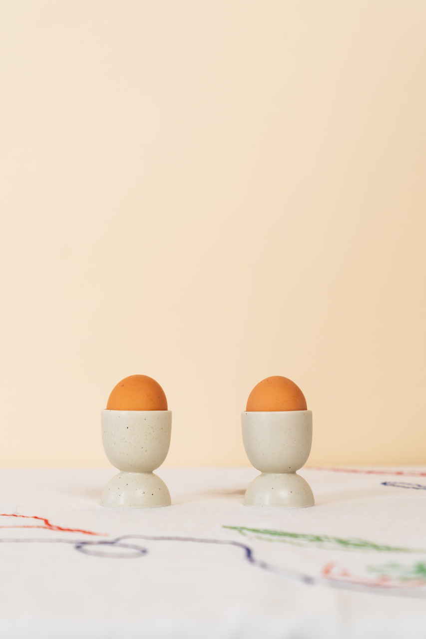 White Porcelain Egg Cup Set of 4