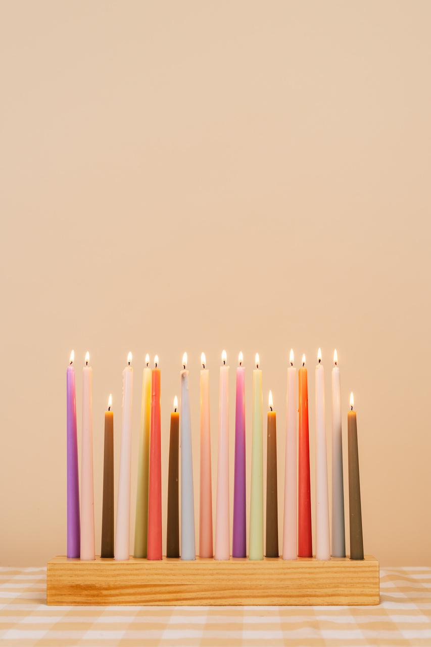 Wood Taper Candlestick Holder Centerpiece