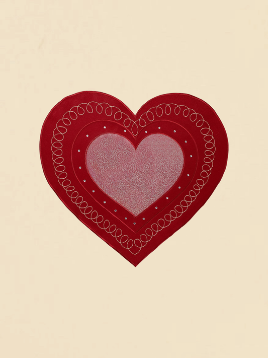 Red Heart Placemat Set