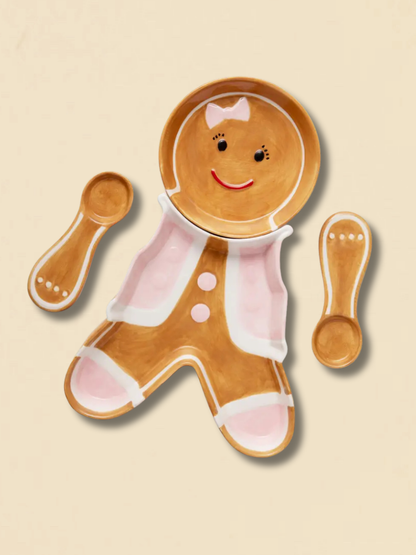 Pink Gingerbread Server Set