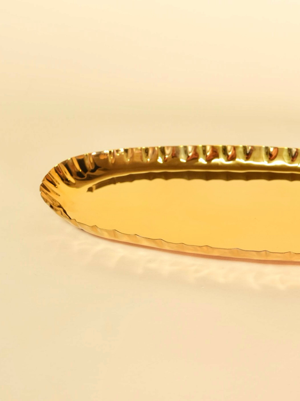 Gold Crushed Oblong Tray