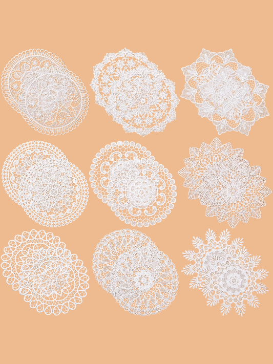 White Lace Doily Set