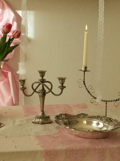Vintage 3-Arm Curvy Candelabra