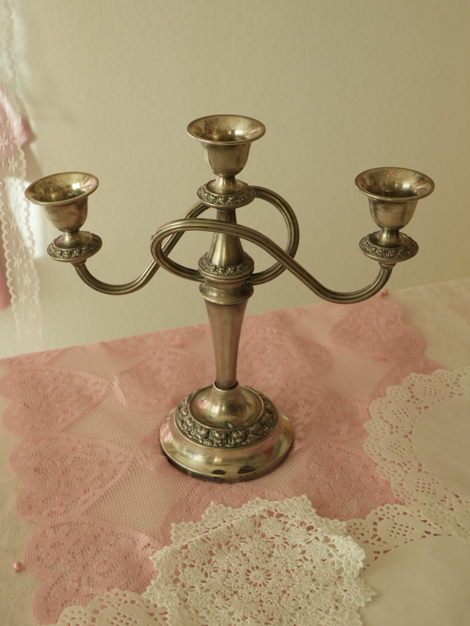 Vintage 3-Arm Curvy Candelabra