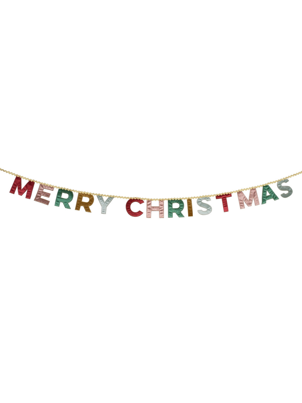 Merry Christmas Velvet Pennant Garland
