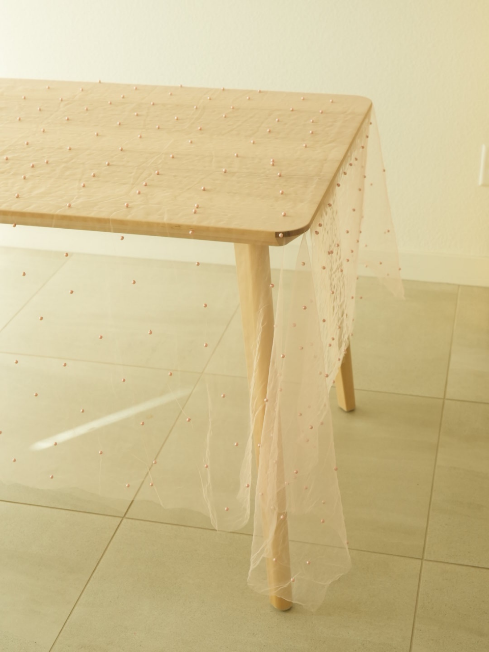 Pearl Tulle Table Cover