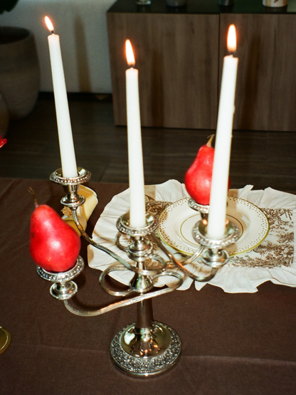 Vintage Curvy Silver Candelabra