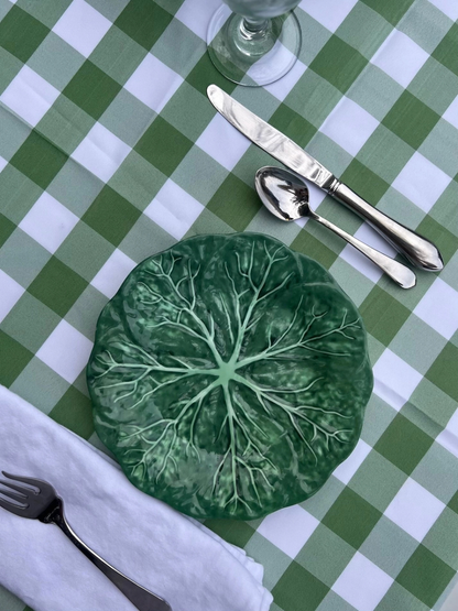 Green Cabbage Salad Plate Set