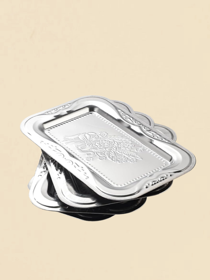 Steel Engraved Tray Set