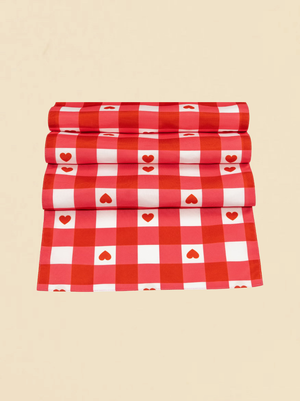 Checkered Heart Table Runner