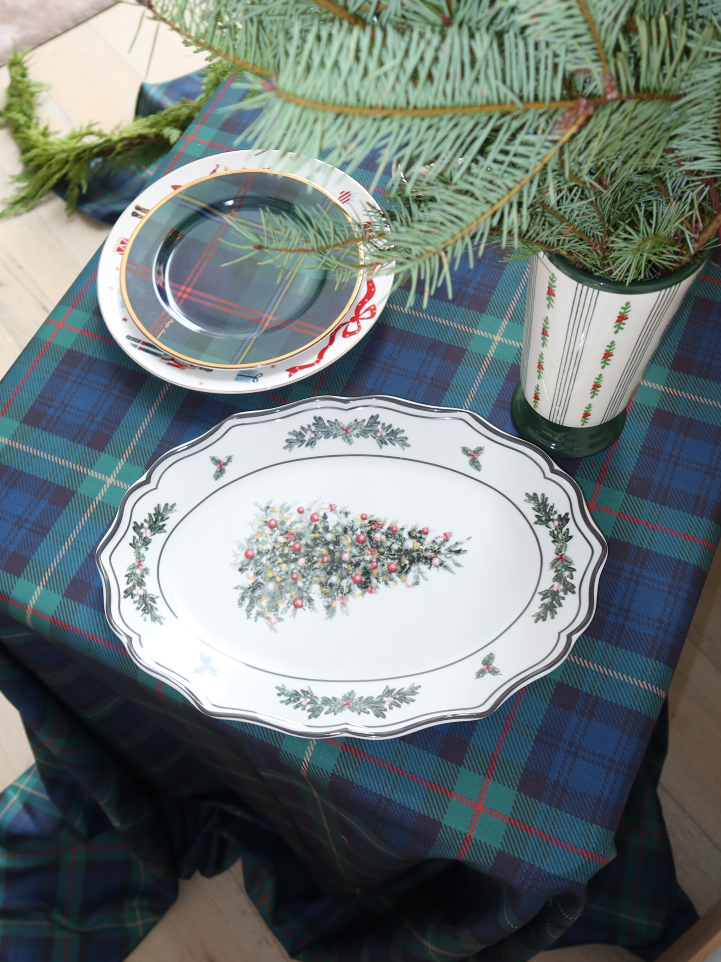 Large Christmas Tree Serving Platter