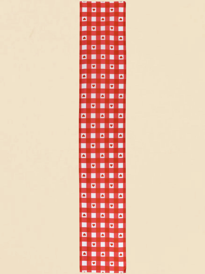 Checkered Heart Table Runner