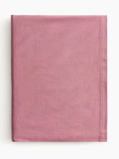 Dusty Pink Cotton-Blend Tablecloth
