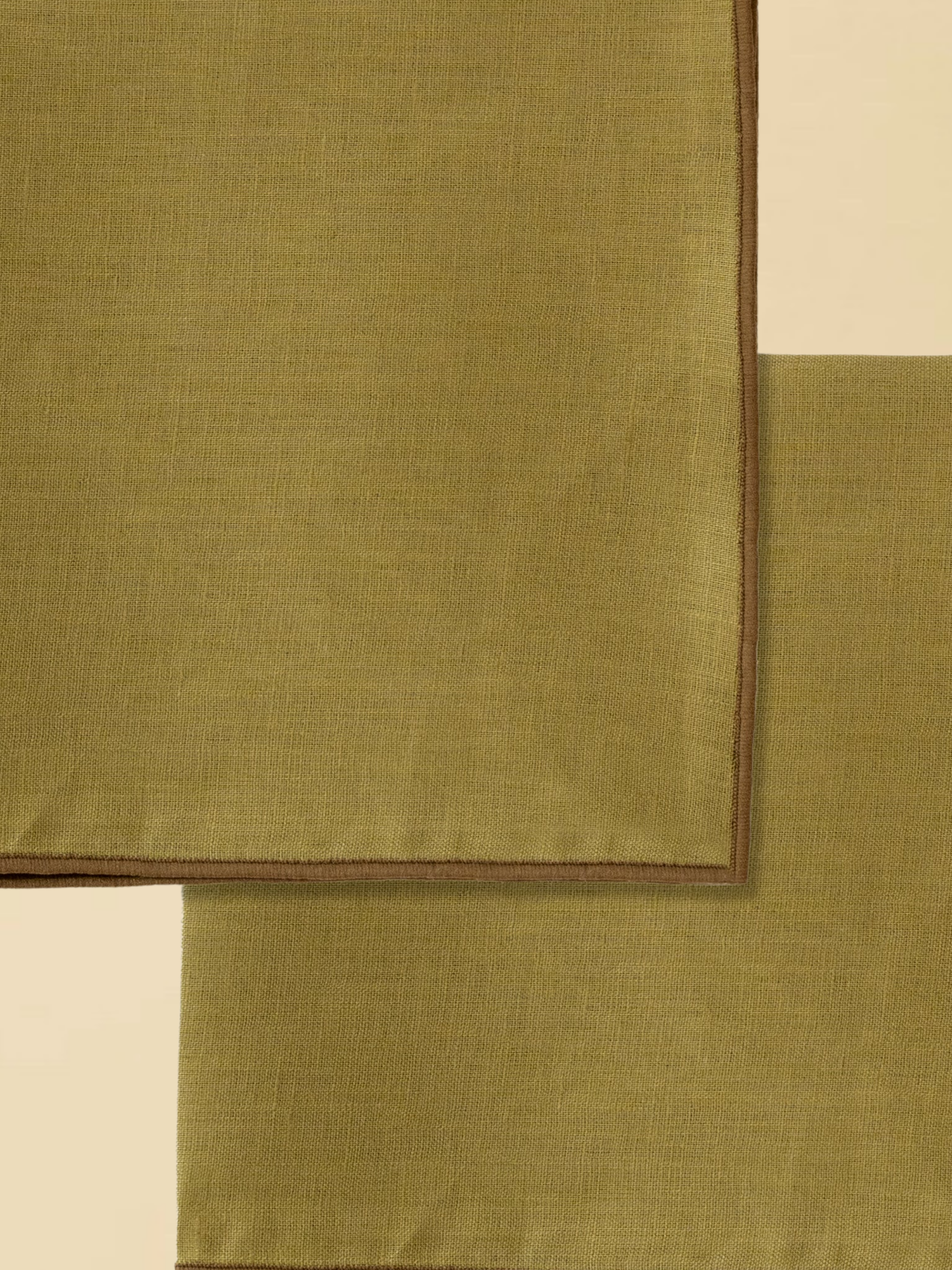 Olive Green Linen Napkin Set