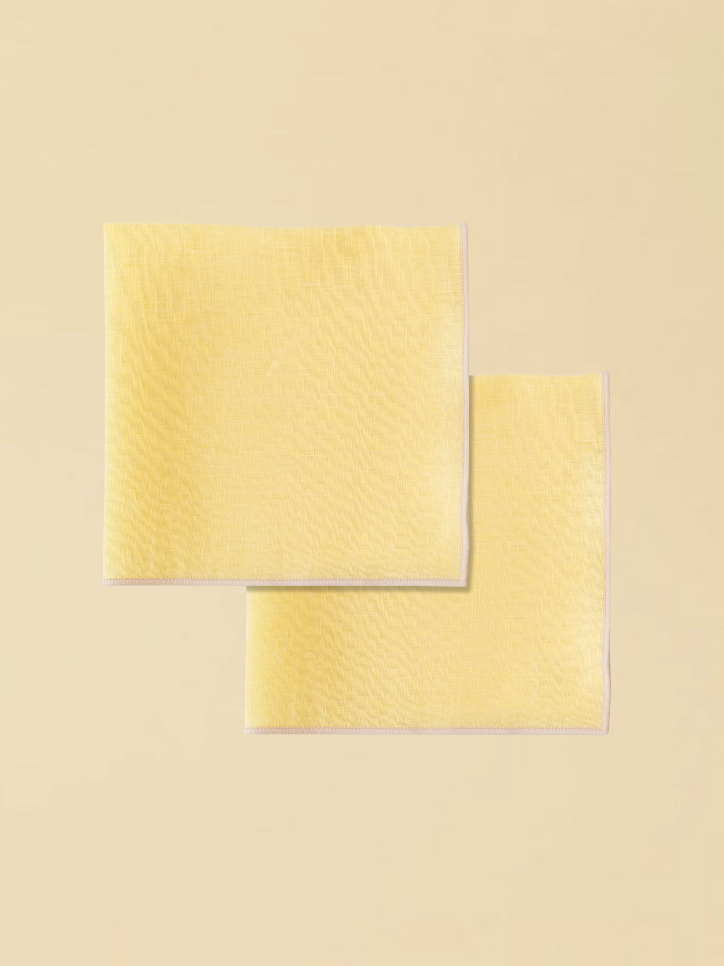 Butter Yellow Linen Napkin Set