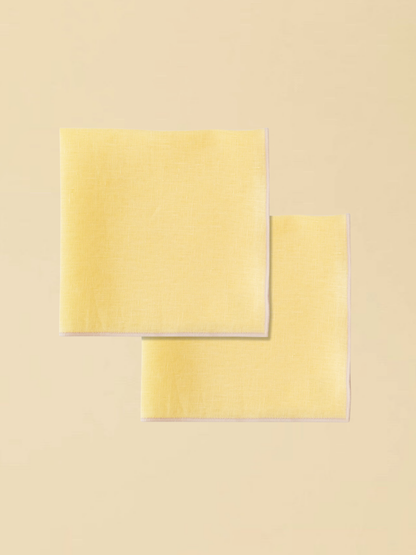 Butter Yellow Linen Napkin Set