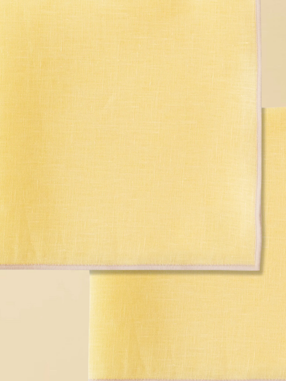 Butter Yellow Linen Napkin Set