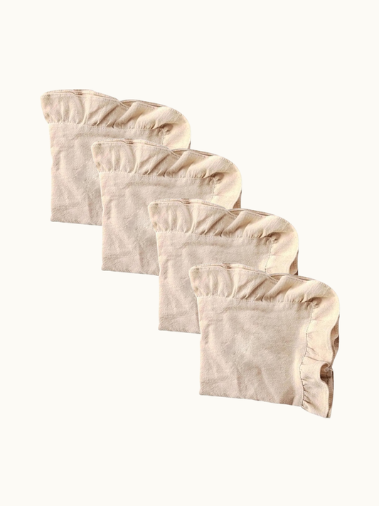 Light Beige Ruffle Napkin Set