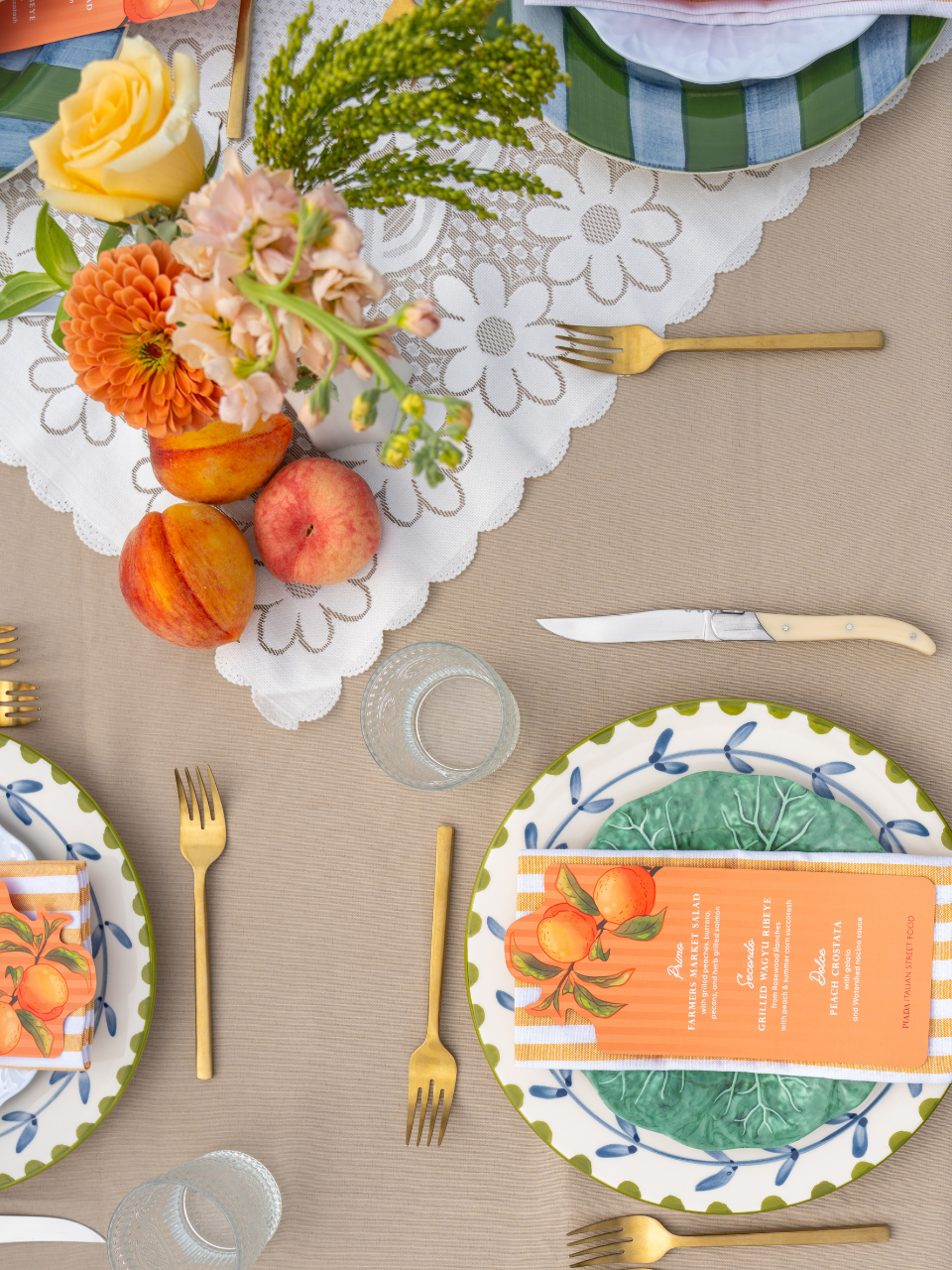 Green Cabbage Salad Plate Set