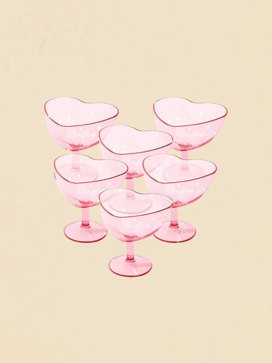 Pink Heart Coupe Set