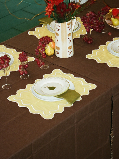 Olive Green Linen Napkin Set