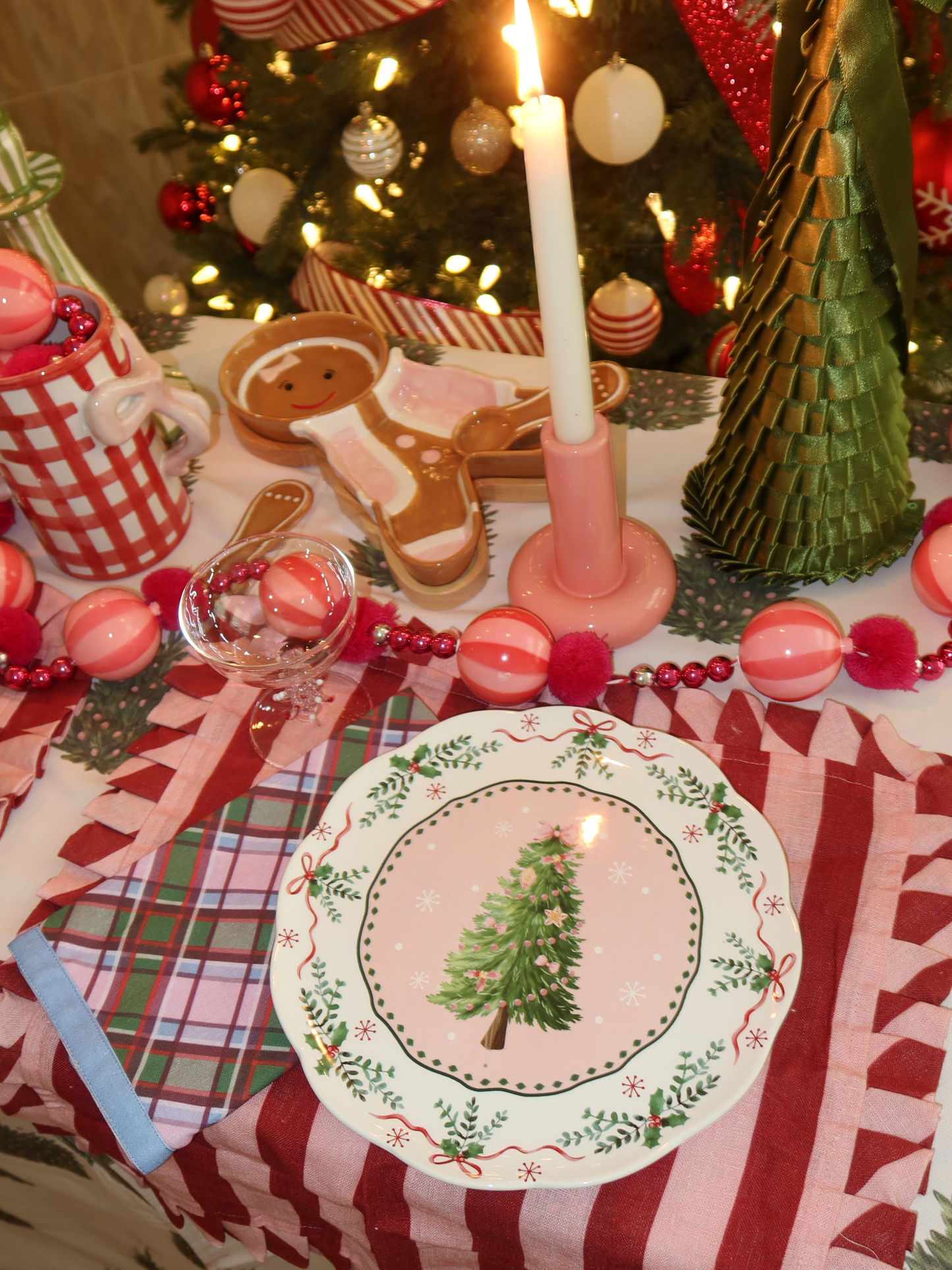 Pink Gingerbread Server Set