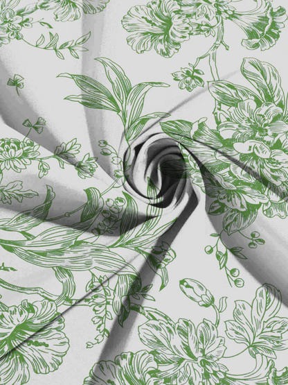 Green Toile Tablecloth