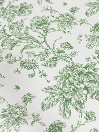 Green Toile Tablecloth