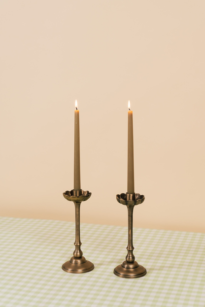 Anna Antique Brass Taper Holder