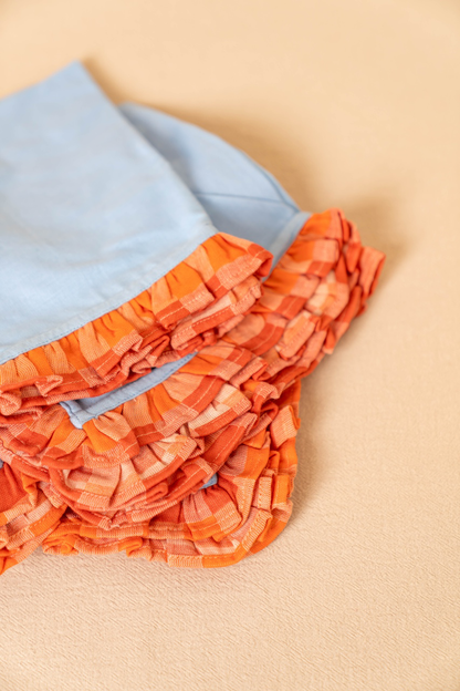 Apricot Checkerboard Cotton Napkin Set