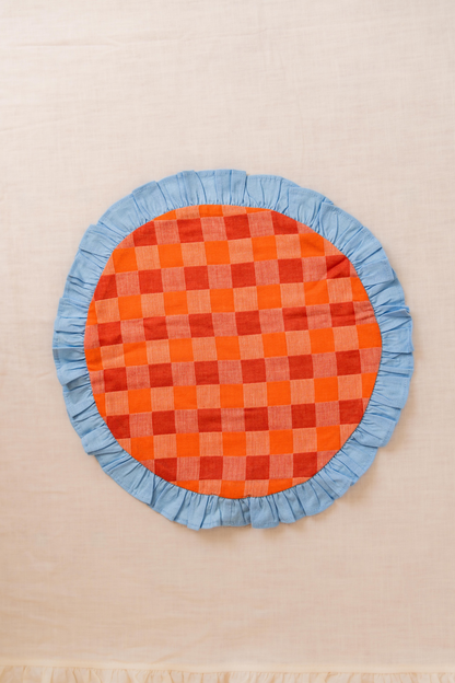 Apricot Checkerboard Cotton Placemat