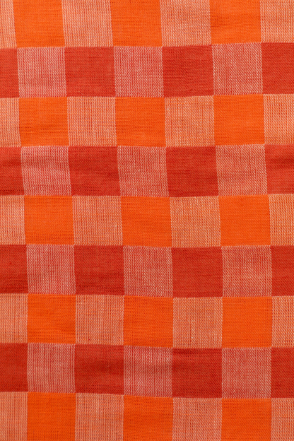 Apricot Checkerboard Cotton Placemat Set