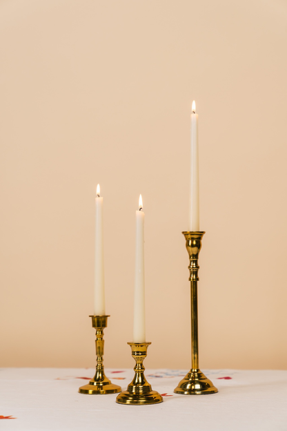 Assorted Gold Taper Candlestick Holder Set