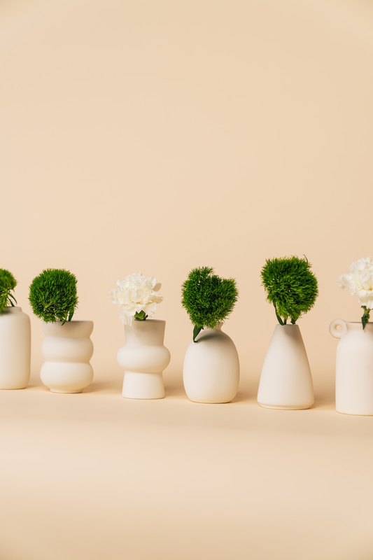 Assorted White Ceramic Bud Vase