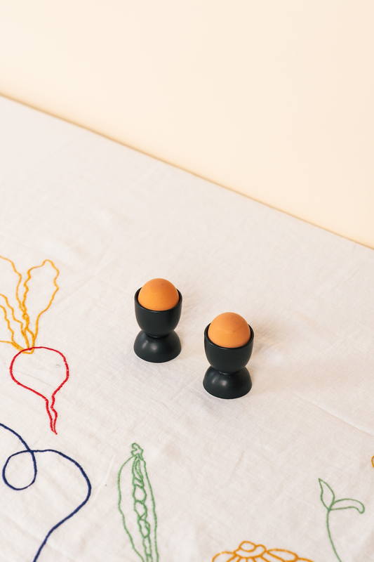 Black Porcelain Egg Cup