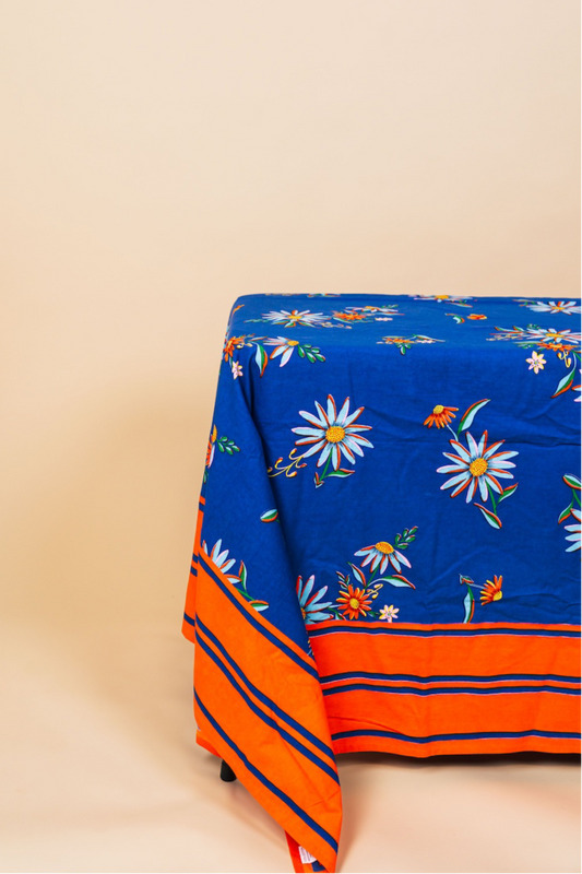 Blue Daisy Tablecloth
