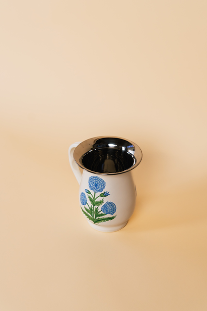 Blue Poppy Enamelware Pitcher