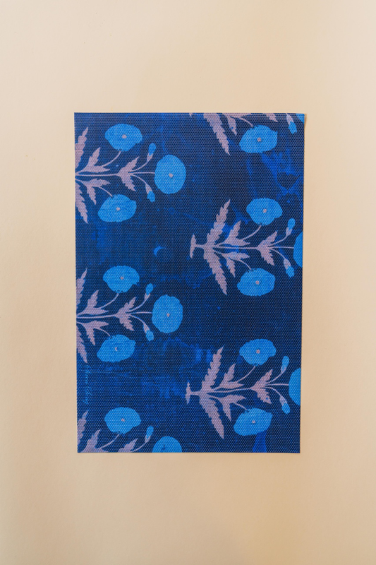 Blue Poppy Vinyl Placemat