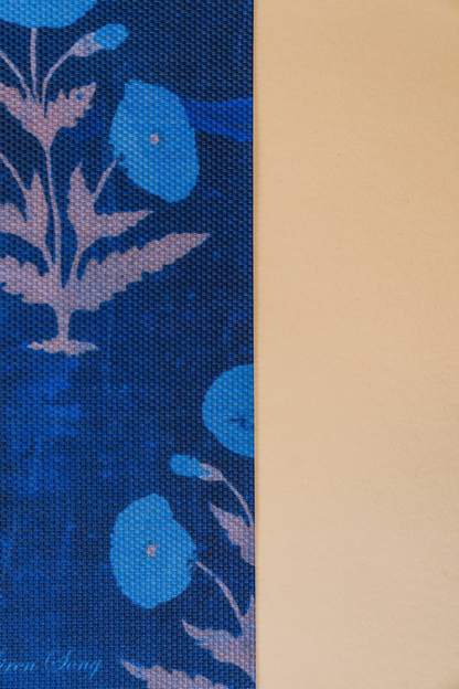 Blue Poppy Vinyl Placemat Set