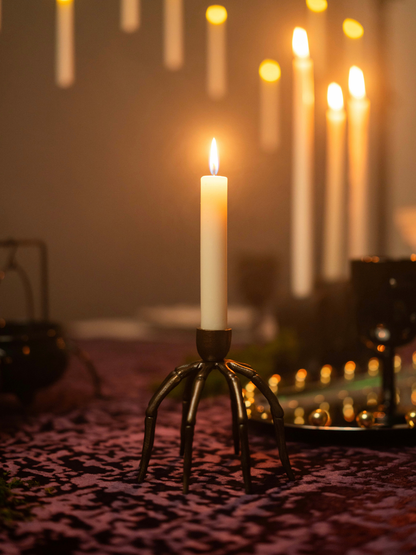 Bronze Spider Taper Candle Holder