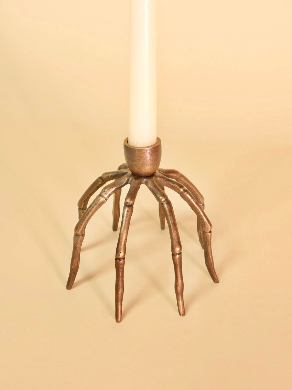 Bronze Spider Taper Candle Holder