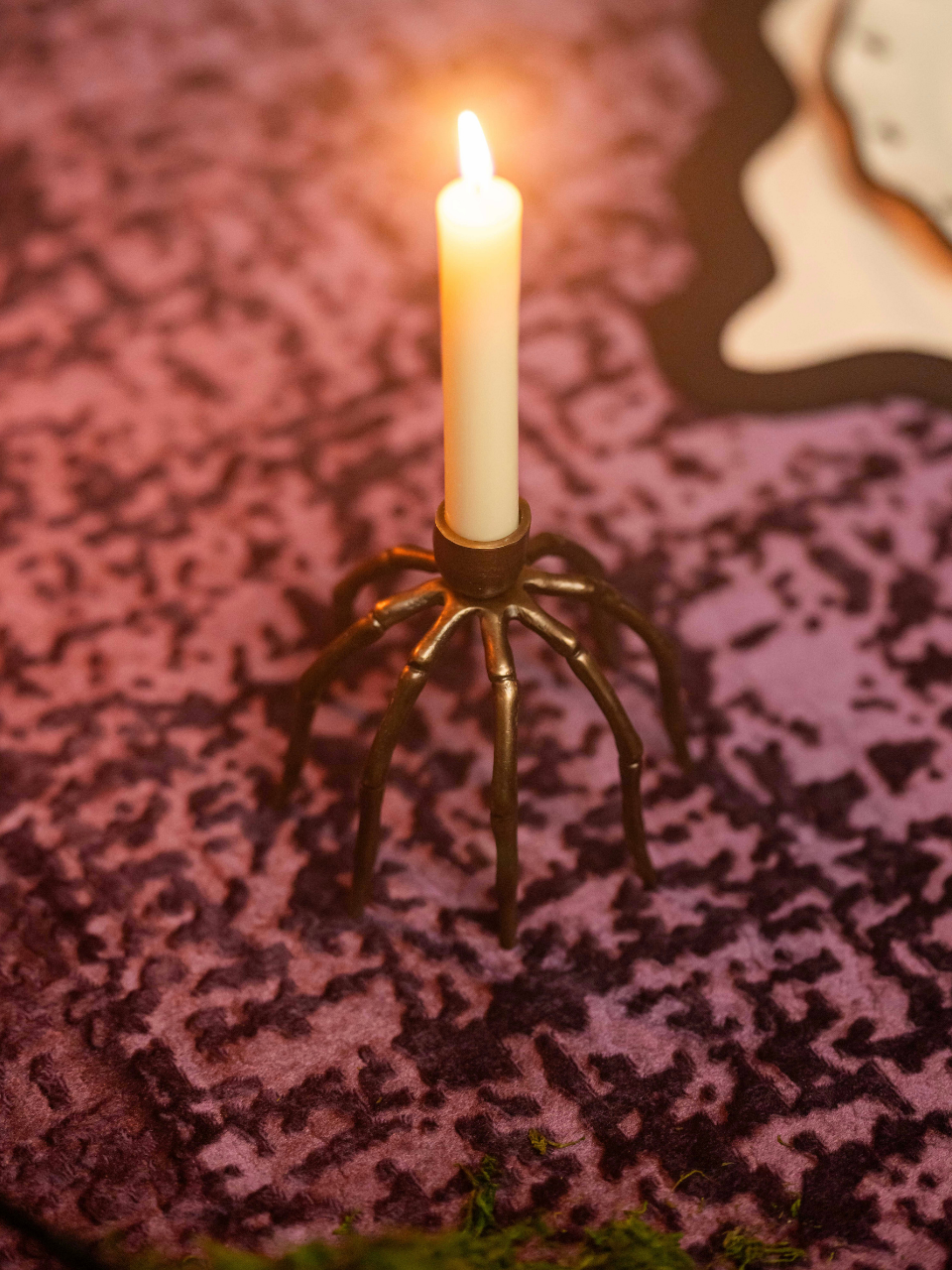 Bronze Spider Taper Candle Holder
