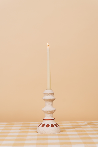 CURVY PAPIER-MÂCHÉ CANDLESTICK X COLLAGERIE