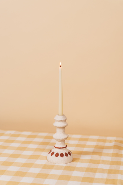 CURVY PAPIER-MÂCHÉ CANDLESTICK X COLLAGERIE