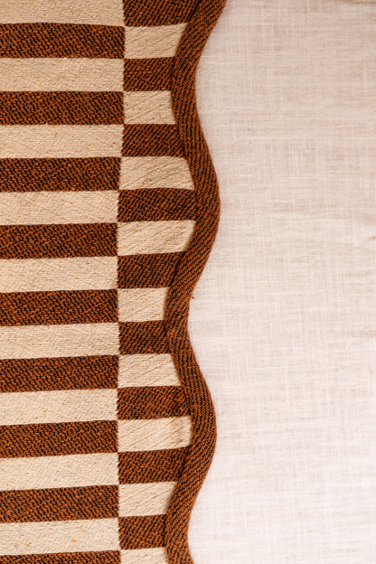 Camel Checkerboard Cotton Placemat Set
