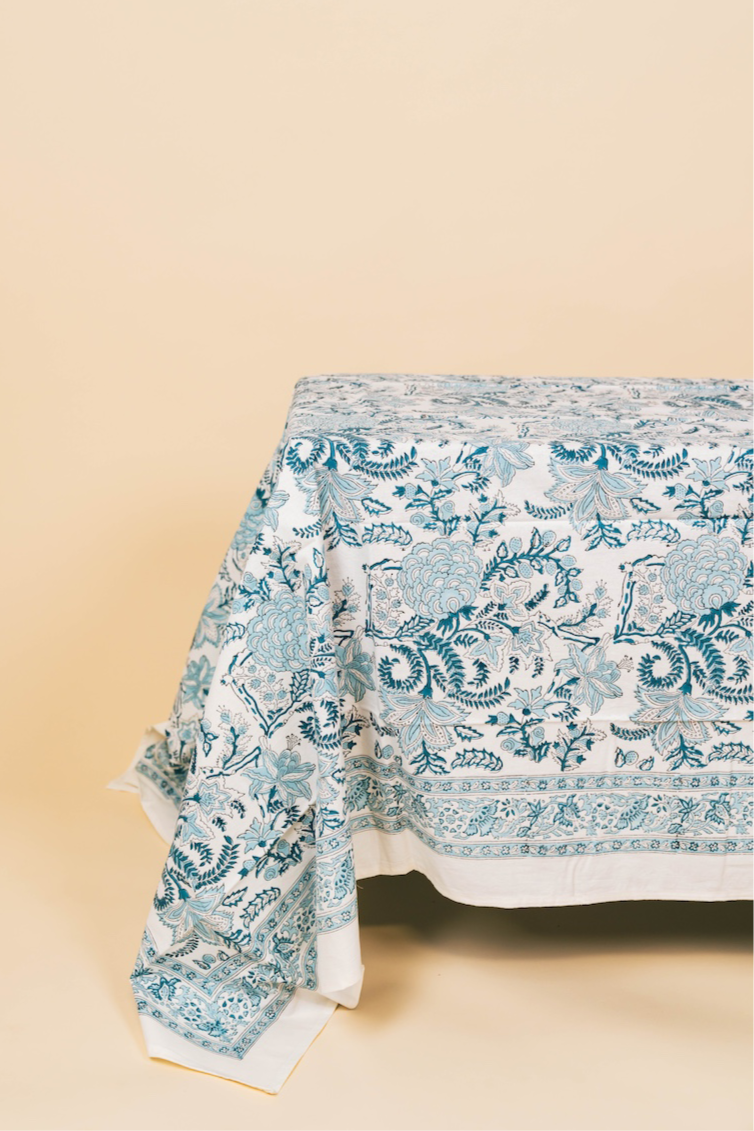 Camila Blue Tablecloth