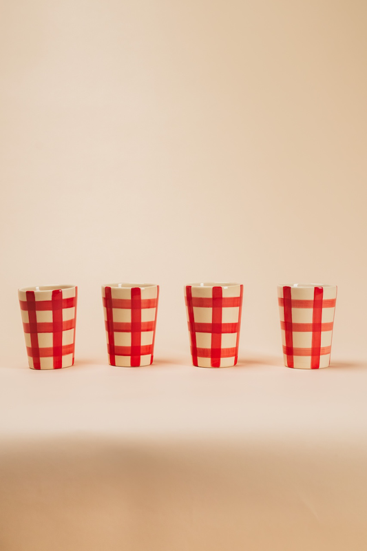 Ceramic Plaid Cup