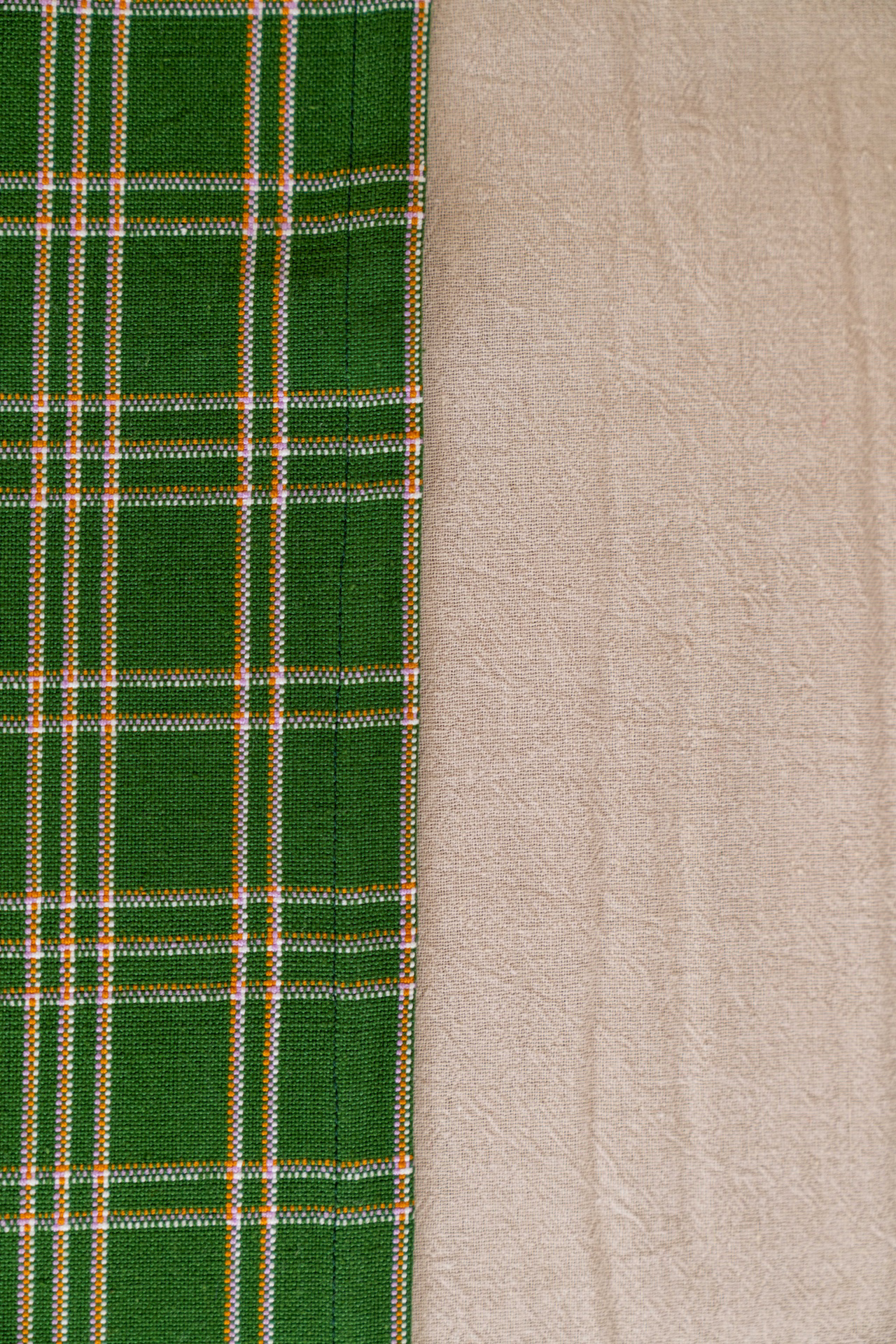 Chiapas Plaid Forest Green Table Runner